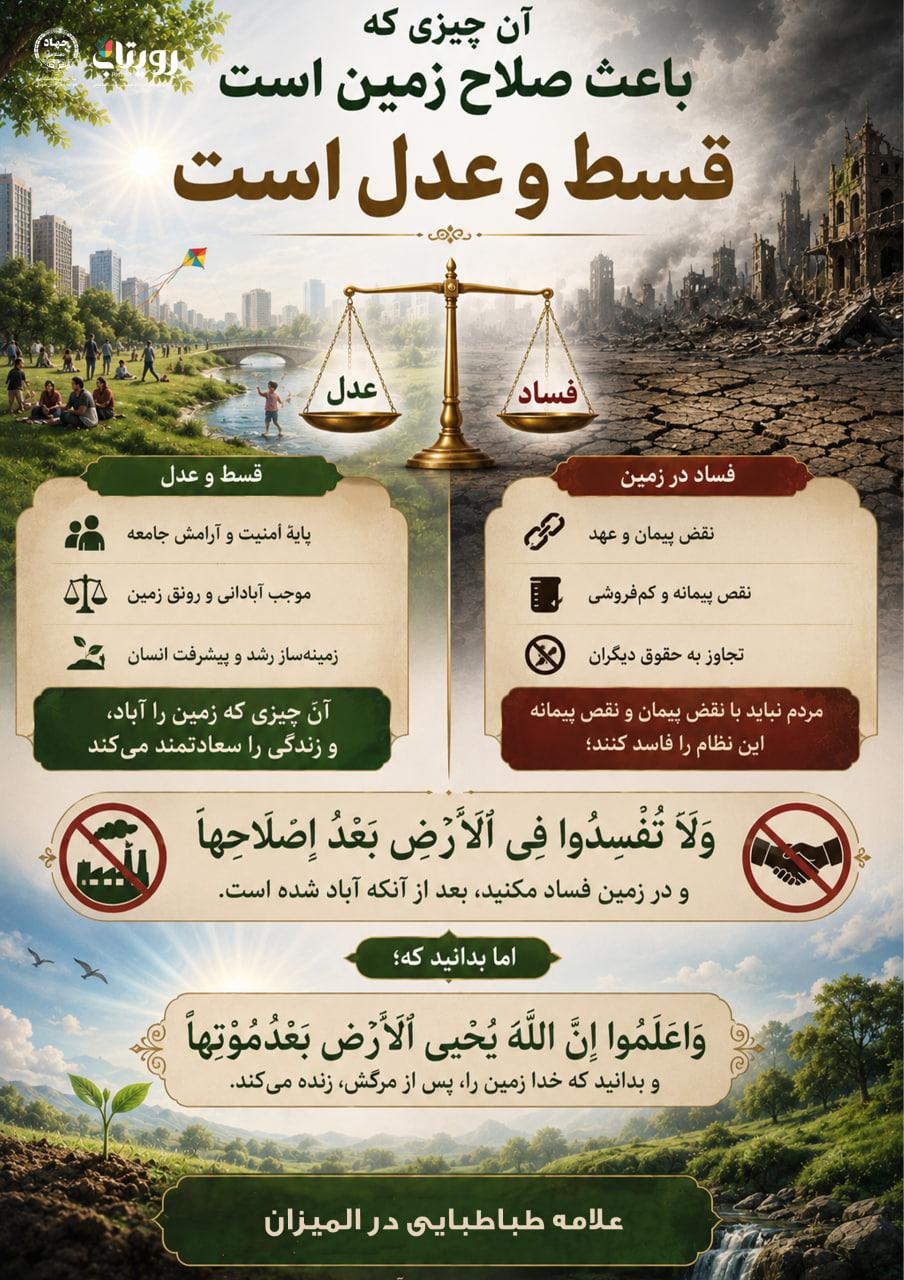 تصویرنگاره 🕌 درس‌گفتار عاشورا؛ از واقعیت تا حقیقت 📂 فصل چهارم جلسهٔ پنجم  📝 قسمت سی و ششم اسقرار عدالت در پس اصلاح حیات زمینی