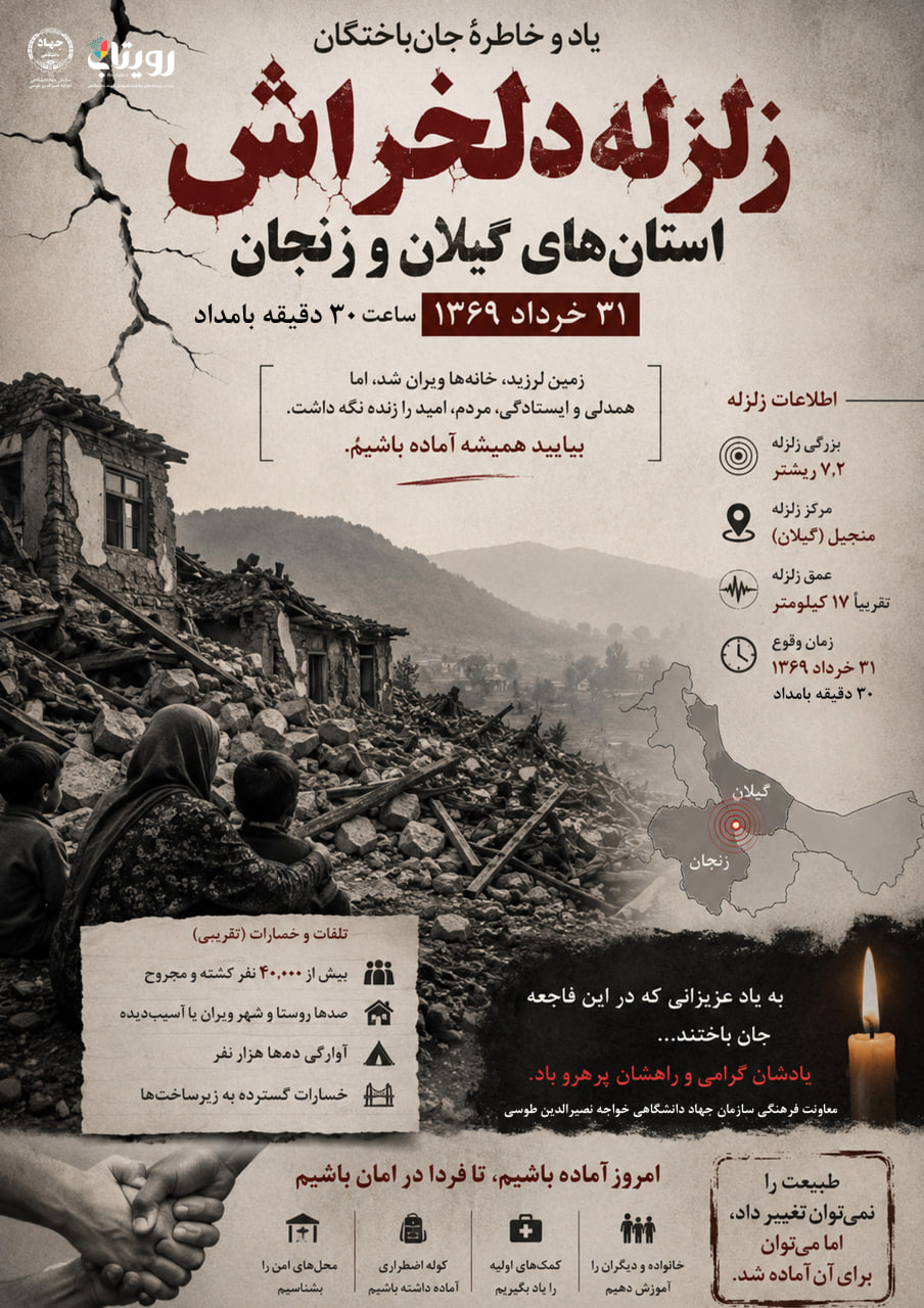 زلزله دلخراش استان‏هاي گيلان و زنجان (1369ش)