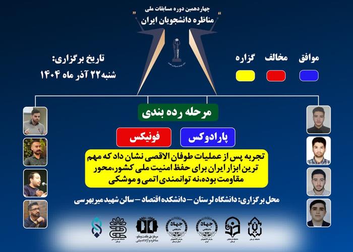 دیدار رده بندی مناظرات دانشجویی جهاد دانشگاهی لرستان