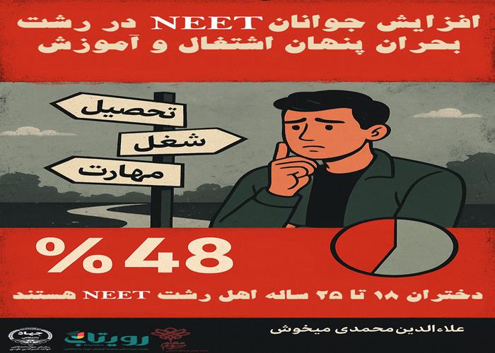 بررسی پدیده افزایش جمعیت جوانان NEET در ایران.