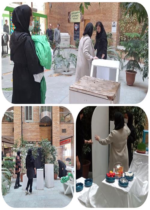 طراحی لوکیشن نوروزی در لابی دانشگاه