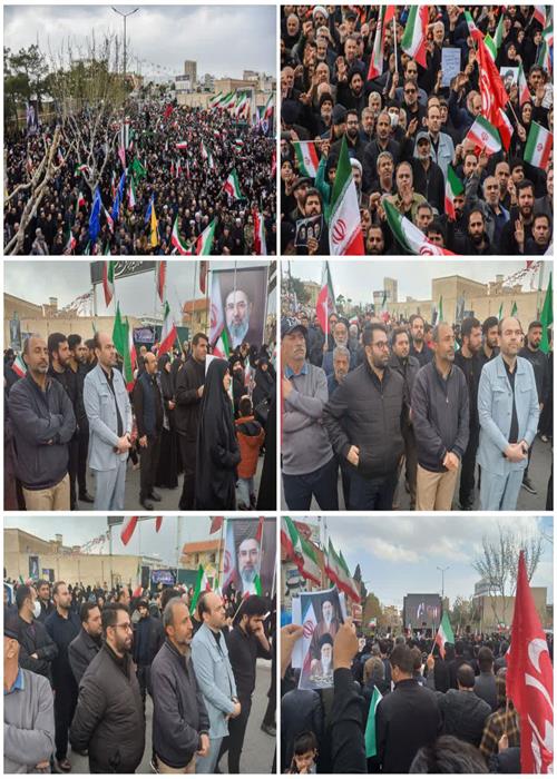 حضور جهادگران جهاددانشگاهی استان سمنان در مراسم بیعت با رهبر جدید 
