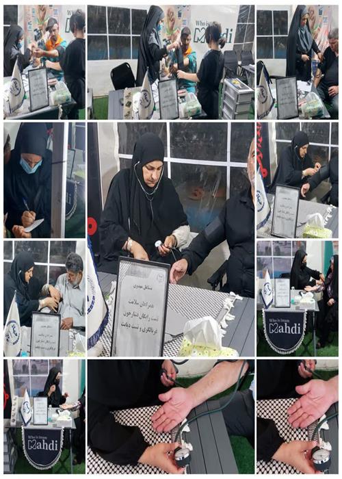 فعالیت  واحد غربالگری و تست قند و فشار خون موکب و کمپین فرهنگی منتظران منجی جهاددانشگاهی استان سمنان _ یکشنبه 4  مرداد ماه 1405