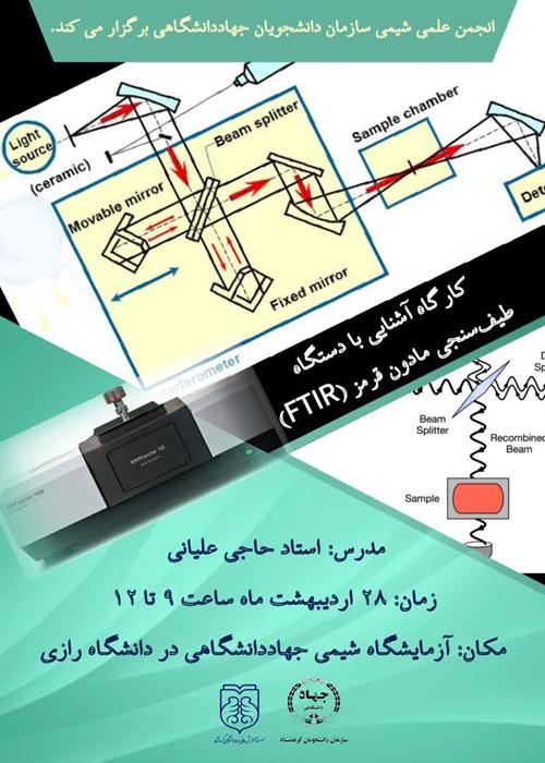  کارگاه آشنایی با دستگاه طیف‌سنجی مادون قرمز (FTIR)