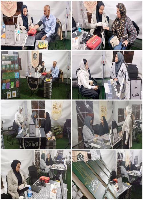 مشاغل مهدوی، ارائه خدمات تبیینی و کارگاه های آموزشی و مشاوره ای و فعالیت پایگاه سلامت کمپین منتظران منجی جهاددانشگاهی استان سمنان در بلوار قائم(عج) سمنان31-01-1405