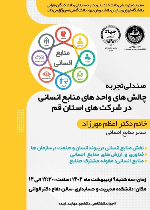 صندلی تجربه چالش های واحدهای منابع انسانی در شرکت های استان قم