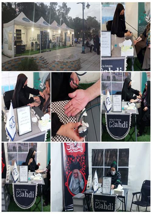 فعالیت  واحد غربالگری و تست قند و فشار خون موکب و کمپین فرهنگی منتظران منجی جهاددانشگاهی استان سمنان _ پنج شنبه  25 تیرماه1405