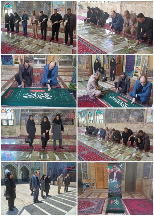 عطرافشانی و گلباران مزار شهدا توسط جهادگران جهاددانشگاهی استان سمنان