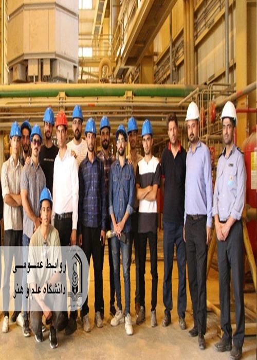 بازدید تخصصی دانشجویان مهندسی ایمنی صنعتی دانشگاه علم و هنر از سیستم اعلان و اطفاء حریق نیروگاه سیکل ترکیبی
