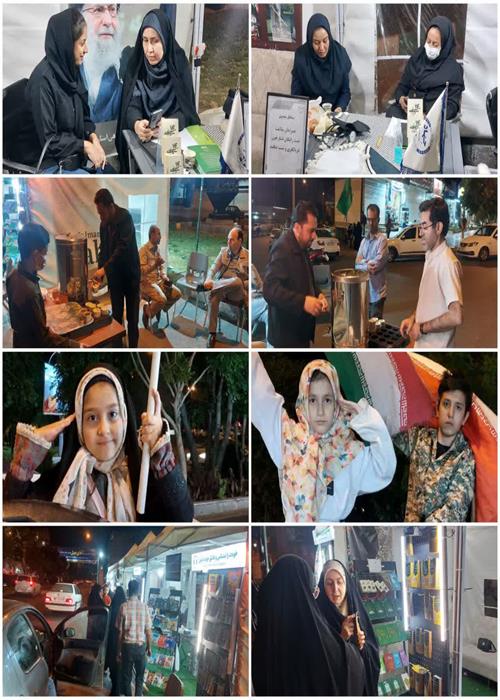 فعالیت و ارائه خدمات کمپین منتظران منجی جهاددانشگاهی استان سمنان در بلوار قائم سمنان _ دوشنبه ۱۴ اردیبهشت