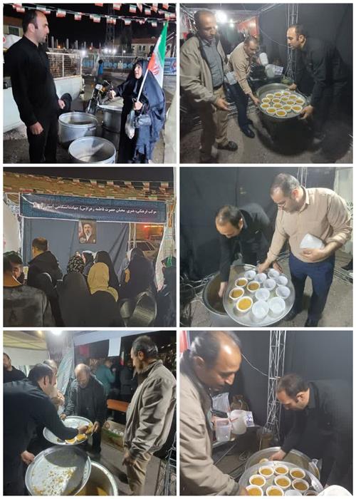 توزیع سوپ و پذیرایی در موکب و کمپین فرهنگی، تبیینی و مذهبی منتظران منجی جهاددانشگاهی استان سمنان
