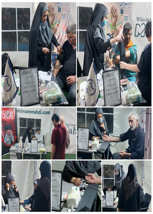 فعالیت  واحد غربالگری و تست قند و فشار خون موکب و کمپین فرهنگی منتظران منجی جهاددانشگاهی استان سمنان _  دوشنبه 5 مرداد ماه 1405